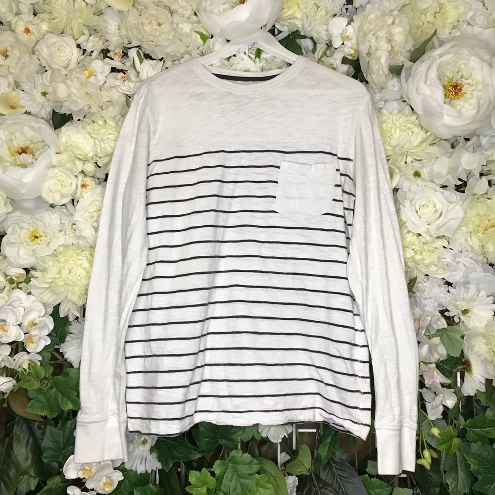 Mossimo Supply Co Long Sleeve T-Shirt With Stripes